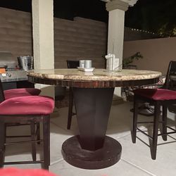 Oriental marble table