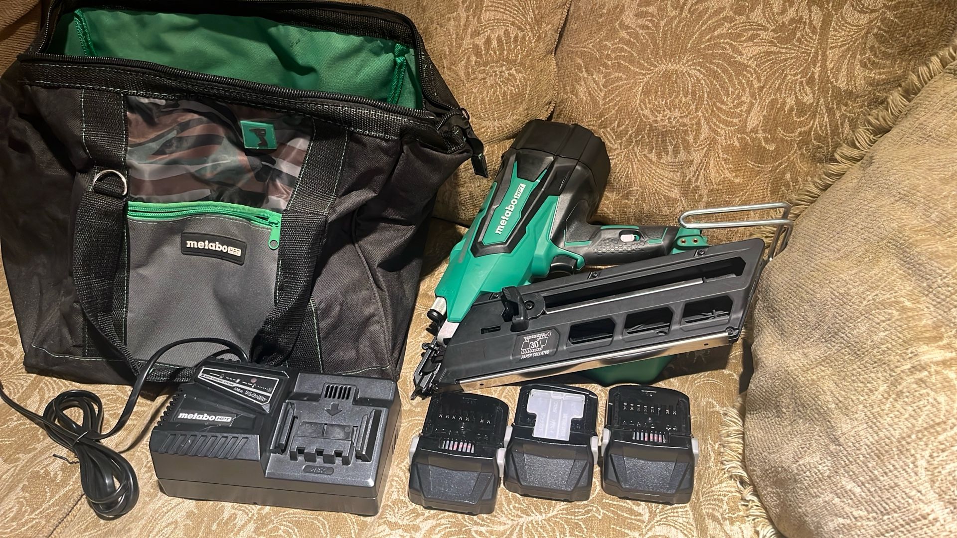 Metabo Framing Gun NR 1890DC with 3 Batteries