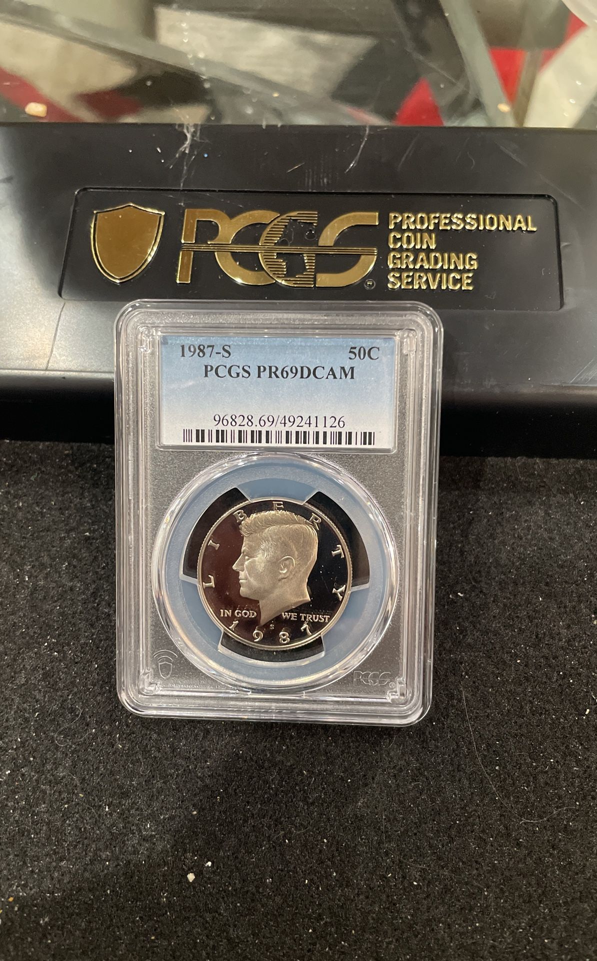 1987 S Gem Proof Kennedy Half Dollar Graded At PR69 With A Deep Cameo S-11