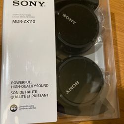 Sony Stereo Headphones Brand New black MDR-ZX110