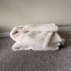 New white plush blanket