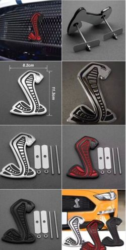 Mustang Shelby Cobra Snake Emblem Badge grille or fender see all accessories Sold Separately SHIPPING AVAILABLE