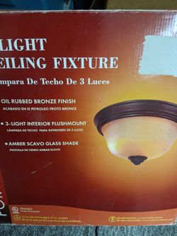 New 3 light ceiling fixure