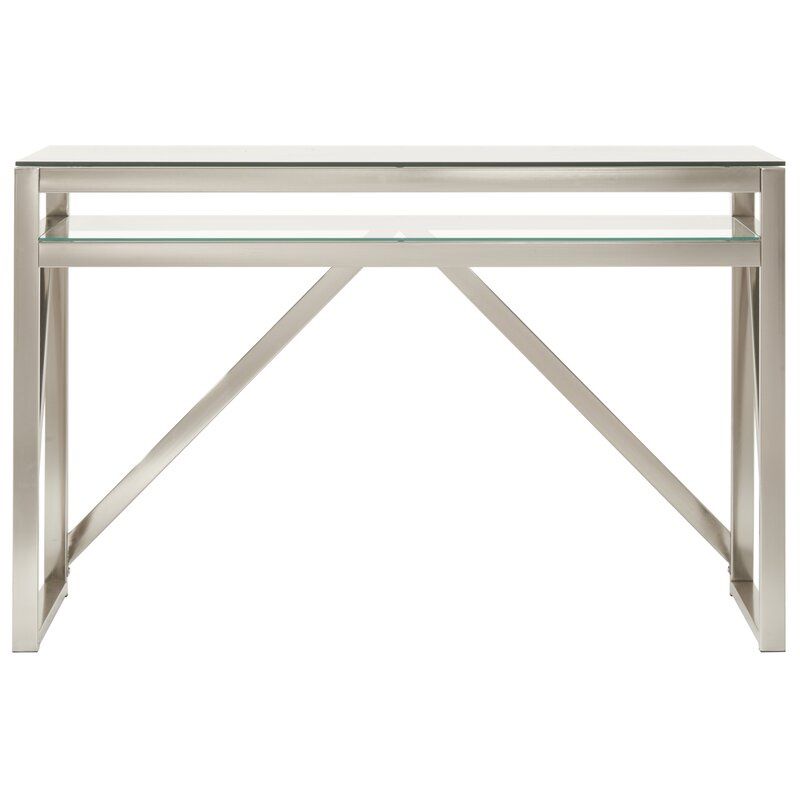 Glass Top Console Table