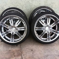 RIMS 265/35R22....5 LUGS UNIVERSAL FIT CHEVY CAMARO CHEVY S.10 CHEVY BLAYZER CHEVY CAMINO RANGE ROVER BMW 