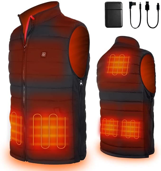 Heated Vest,Electric Lightweight Heated Vest For Men Women,Skating for Heated Jacket/Sweater/Thermal Underwear Battery, Size: Medium