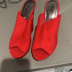 Womens Sexy Red Velvet  Heels