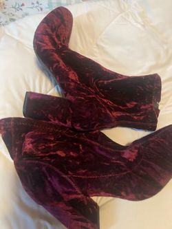 Burgundy boots
