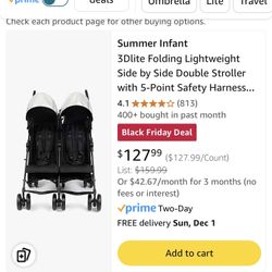 Side By Side Stroller 