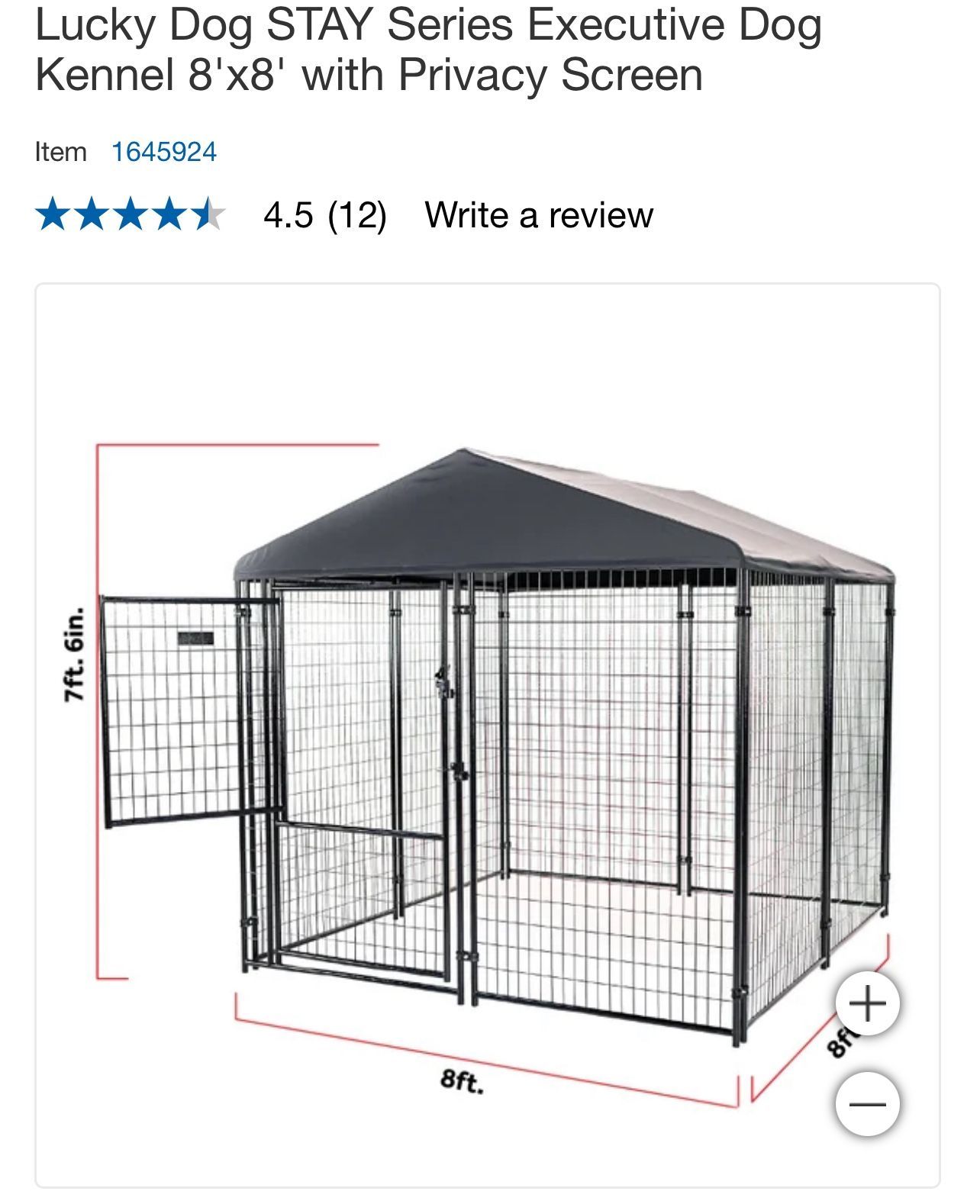 Lucky Dog Kennel 8 X 8