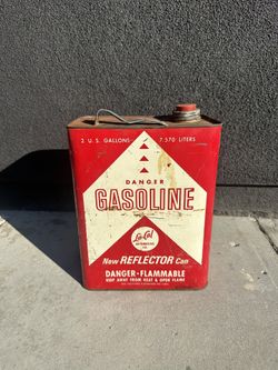 Vintage La Cal Gasoline Can 1960s