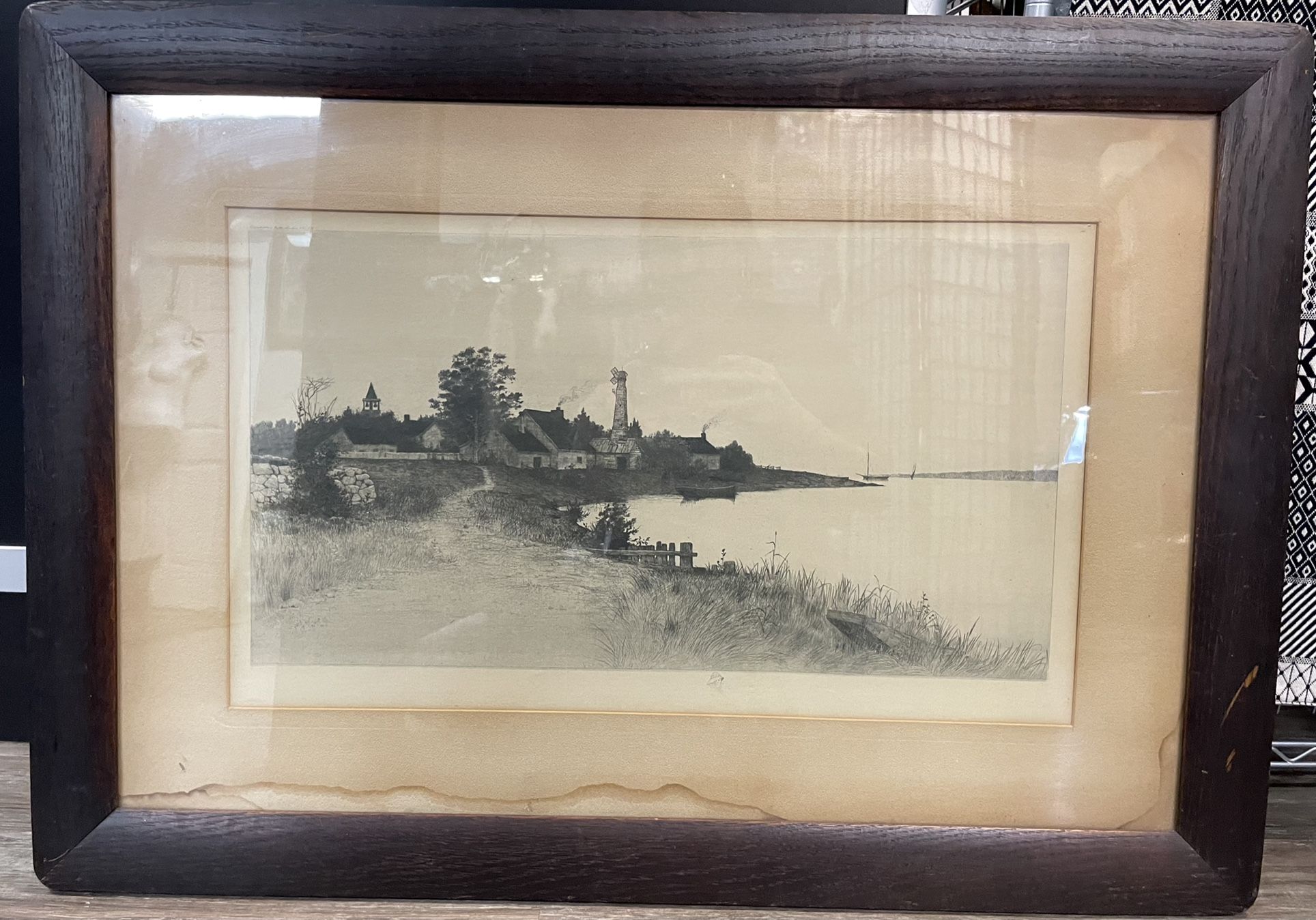 ATQ 1800s Radtke Lauckner Framed Etching