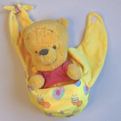 Disney Winnie the Pooh Plush in Pouch/ Swaddle - Disney Babies 10" Collectible