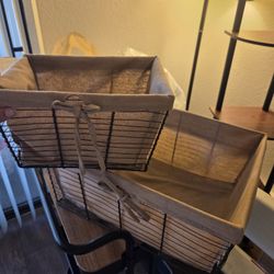 Farmhouse organizer bins