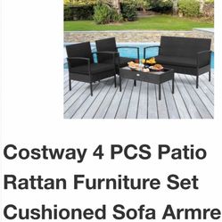 4 New Pcs Rattan In Box