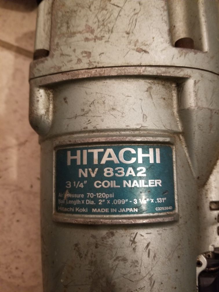 Hitachi NV 84A2) 3" 1/4 frimeng coil nailer