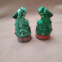 Iridescent Glaze Over Metal - 3" Tall Dragons