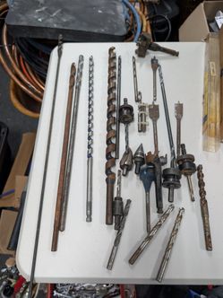 Large Lot of Drill Bits, Auger Bits, Spade Bits, Step Bits & Accessories