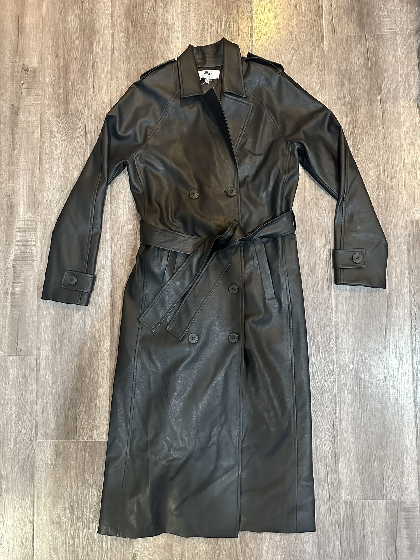 Trench Coat Faux Leather