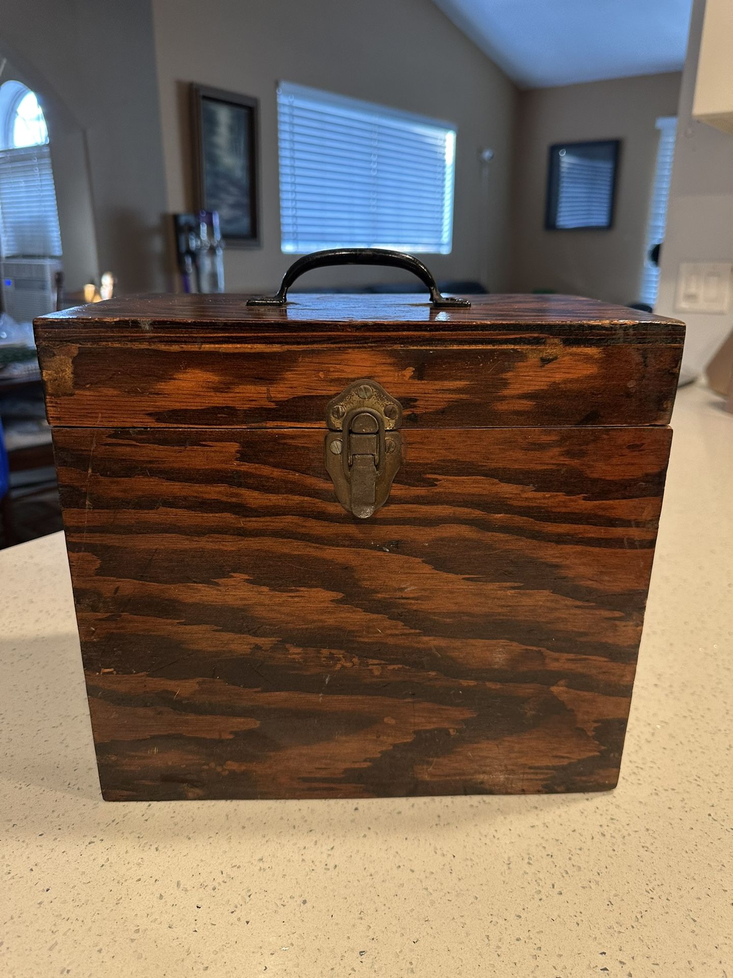 Vintage Wood Box Was Used For Tools