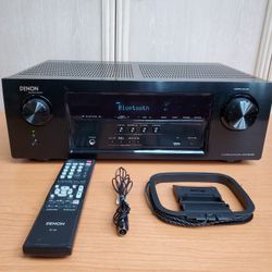 Denon Bluetooth AVR  S510BT Receiver Remote Control AM FM Antennas  24 Hour Test Period 