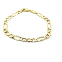 14kt Gold Hollow Figaro Bracelet 7” 5.5mm  3.1grams  168639 1