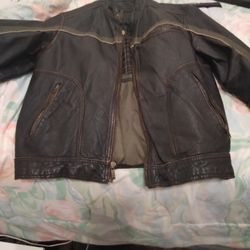  men's leather Jacket 