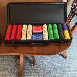 Poker Chips And Blackjack Shoe