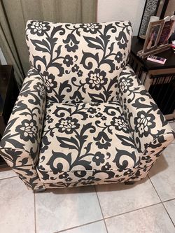 Floral Upholstered Accent Armchair