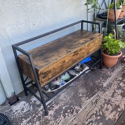 Storage Bench With Shoe Rack Indoor/outdoor 