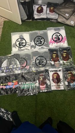 Bape , Awful lotta cough syrup and hellstar shirts