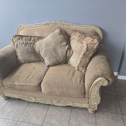 3pc Beige Couch Set
