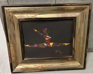 Original Signed Donovan McLean 2020 Ballerina Mixed Media Art