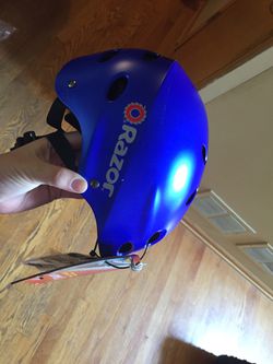 Blue Razor helmet