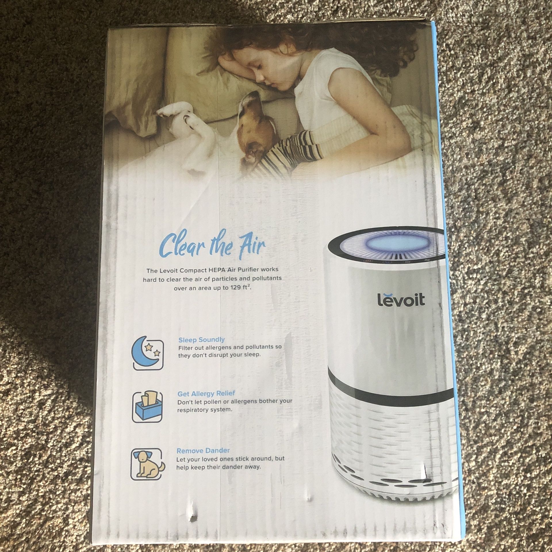 LEVOIT Air Purifier for Home, H13 True HEPA Filter for Allergies and Pets, Dust, Mold, and Pollen, Smoke and Odor Eliminator, Cleaner for Bedroom with