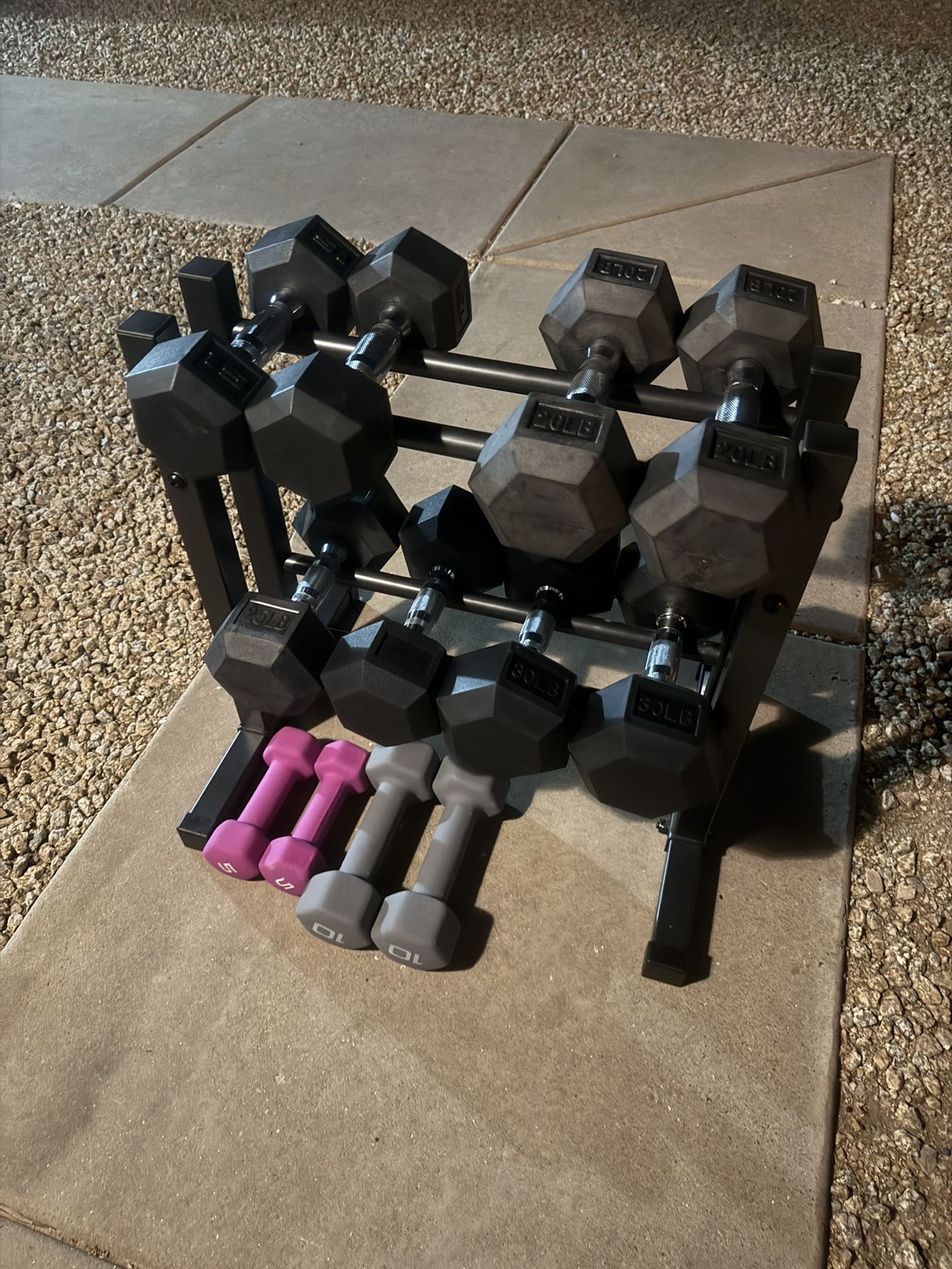 Dumbells And Rack 
