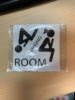 Restroom sticker