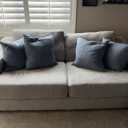 Living Spaces, Grey Couch