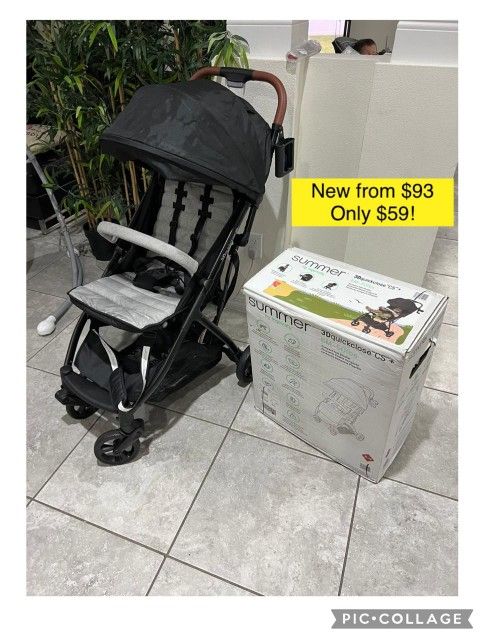 New from $93 only $59! Summer by Ingenuity 3Dquickclose CS+ Compact Fold Baby Stroller, baby & kids, recliner, foldable