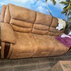 Reclining Leather Couch