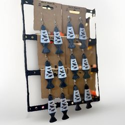 BLACK BAT LAVA LAMP EARRINGS