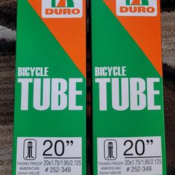 NEW Bicycle Bmx Thornproof Inner Tubes 20"