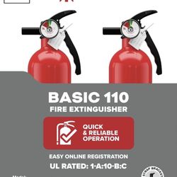 Kidde Multi Purpose Fire Extinguisher for Home, Office, Dorm, Residential, 1A10BC, 2 Pack