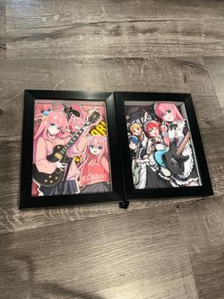 Card stock cut 3D Poster Framed Wall Decor Demon Slayer One Pieces Totoro Frieren $45 each