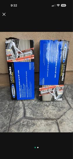 2 Werner ladder jacks long body - 2 rung support stages or planks up to 20” wide new asking $75 each