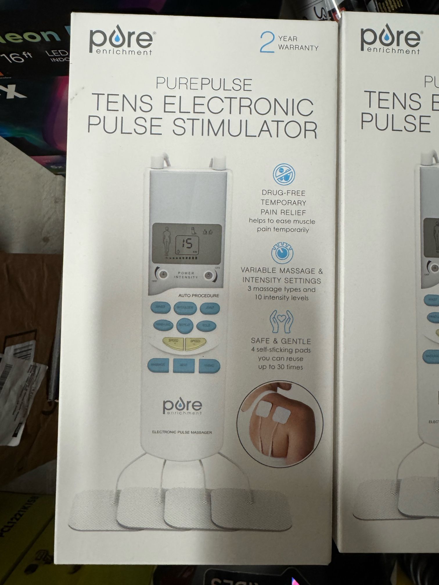 PurePulse Advanced Dual Channel TENS Electronic Pulse Stimulator 