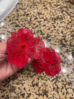 Red earrings