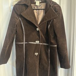 Vintage Ladies Brown Corduroy Jacket Medium