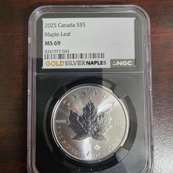 2025 Canada S$5 Maple Leaf MS69