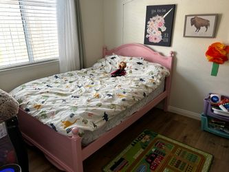Pink full size bed frame